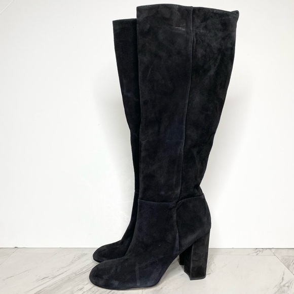 Sam Edelman Caprice Black Suede Knee High Boot 8 1/2 M